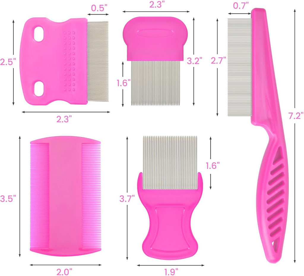 Caphont pet comb set for removal of dandruff and lice