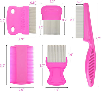 Caphont pet comb set for removal of dandruff and lice