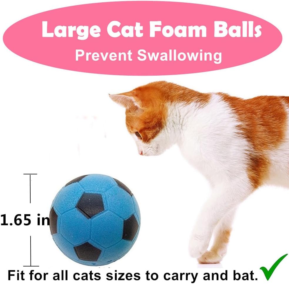 Noiseless high elasticity polyurethane foam kitten toys pack of twelve