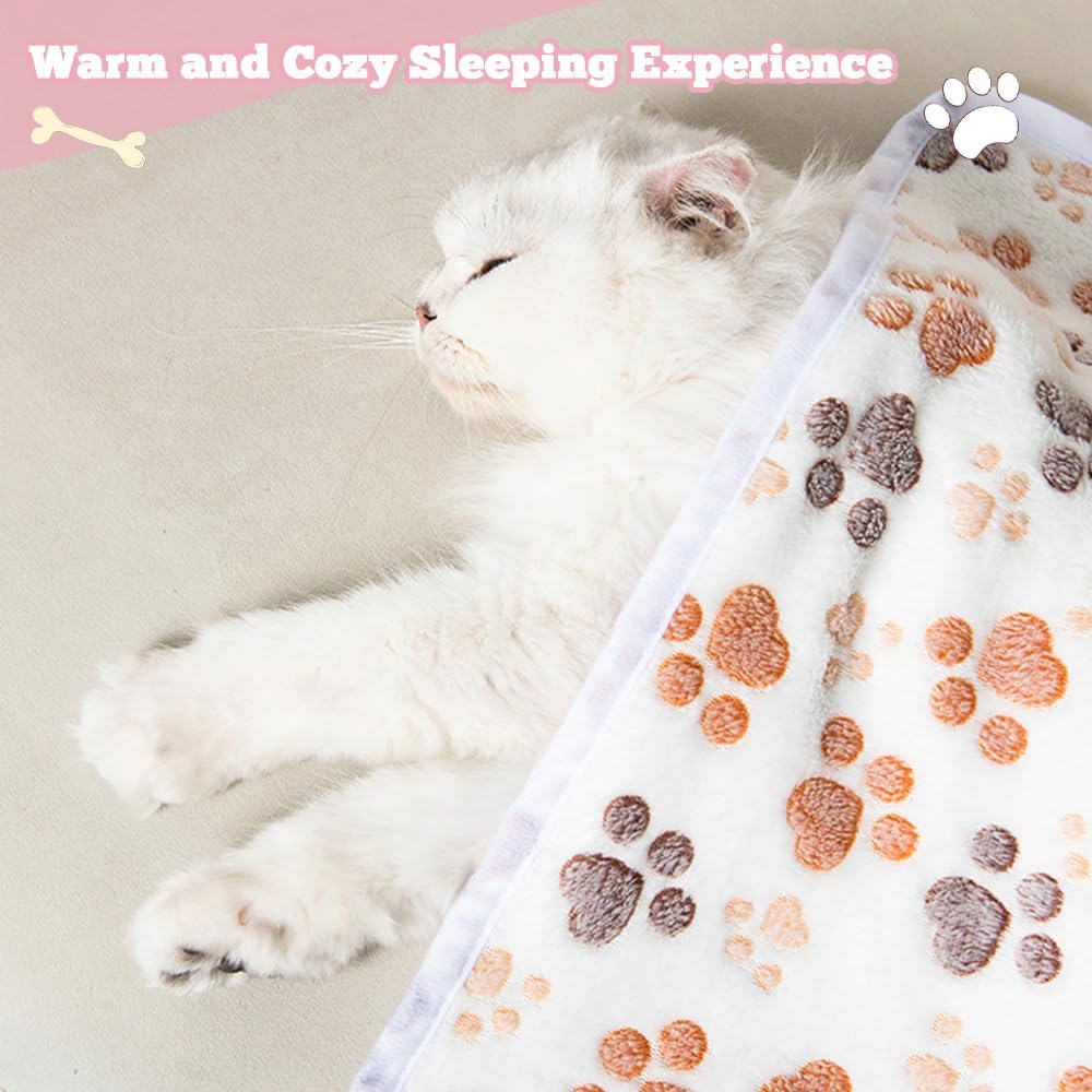Retainbre paw printed throw for guinea pig and small indoor kittens