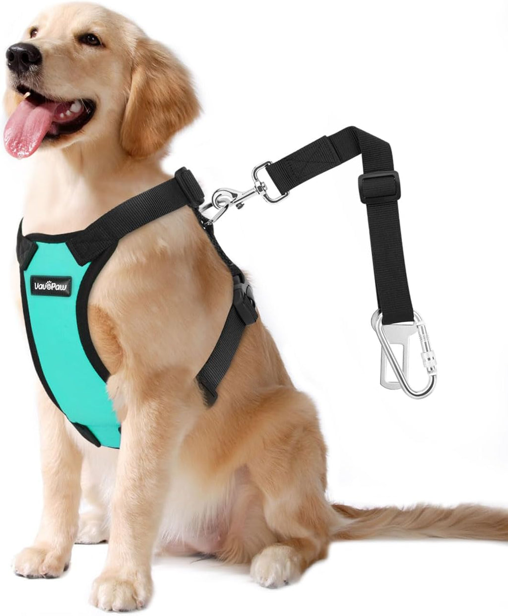 VavoPaw Dog Seat Belt, Safety Vest Dog Car Harness with Adjustable Buckle Dog Seat Belt for Vehicle Nylon Pet Safety Seat Belts Heavy Duty(L, Black) - Image 12