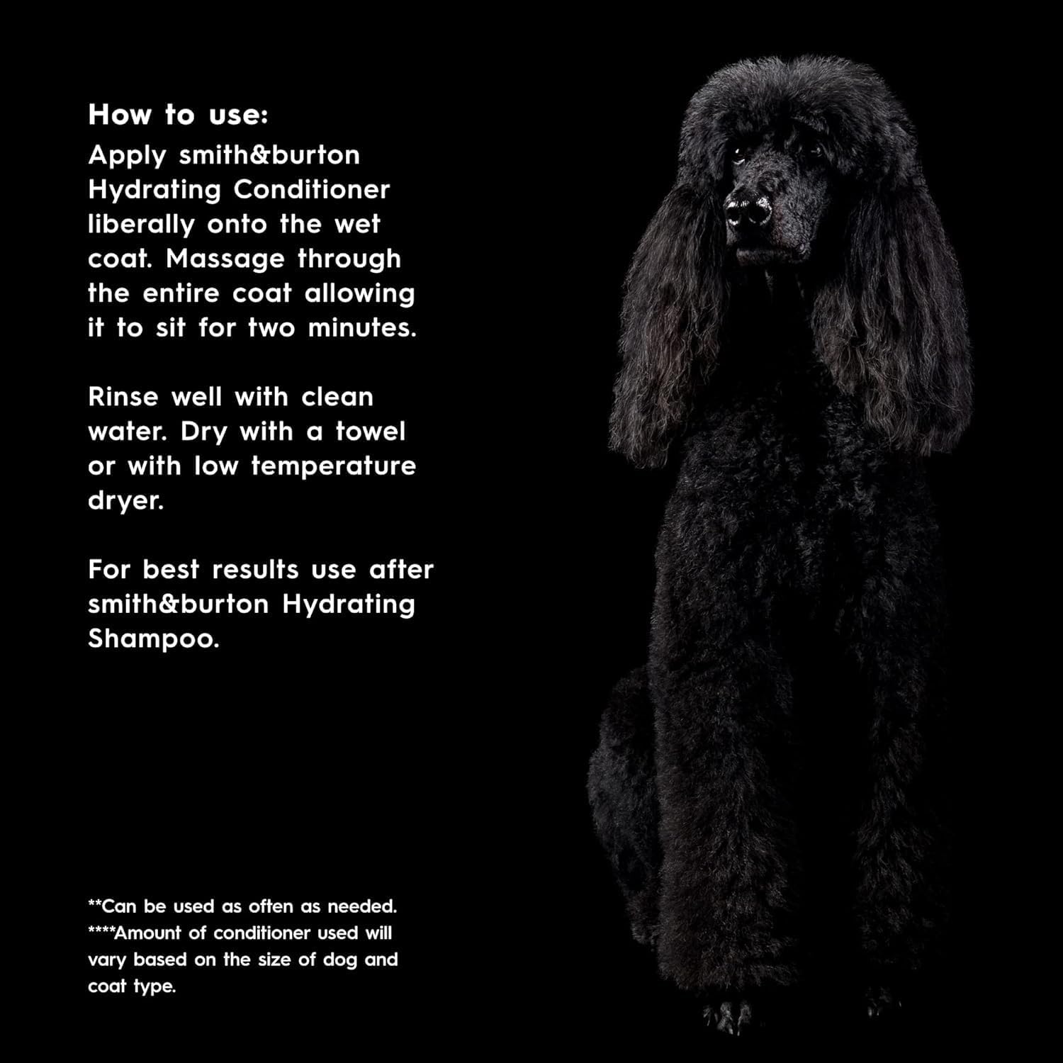 Smith and Burton hydrating pet cologne and leave in detangler spray for grooming