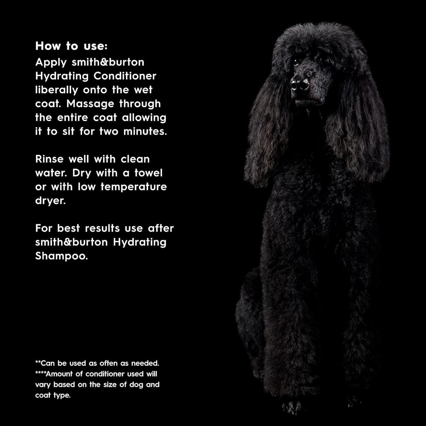 Moisturizing pet conditioner for shiny coat care