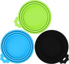 2 Pack Pet Food Can Covers, Silicone Universal Can Lids for Dog & Cat Food, BPA Free, One Fit Most Standard Size Food Cans Green/Blue - Image 14