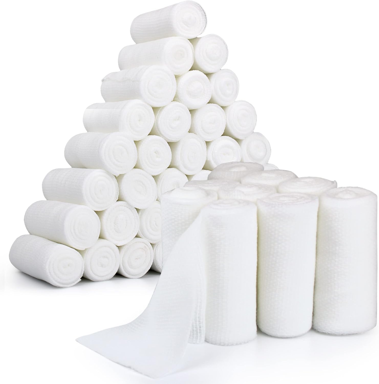 Affordtex Gauze Bandages thirty six pack front view of first aid rolls