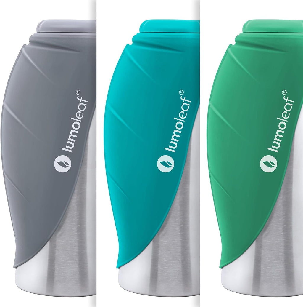 LumoLeaf food safe silicone leaf pet water bottle for medium and large breeds