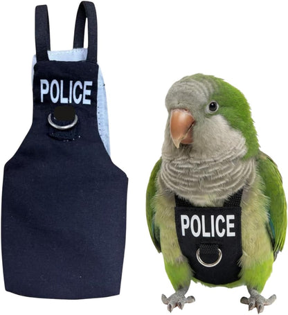 Bird Diaper Flight Suit, Cute Cosplay Parrot Clothes, Easy-to-Wear Washable Nappy, Durable Metal Ring Harness for Cockatiel, Conure, African Grey, Parakeet Outdoor Flying (with Leash,XXL) - Image 15
