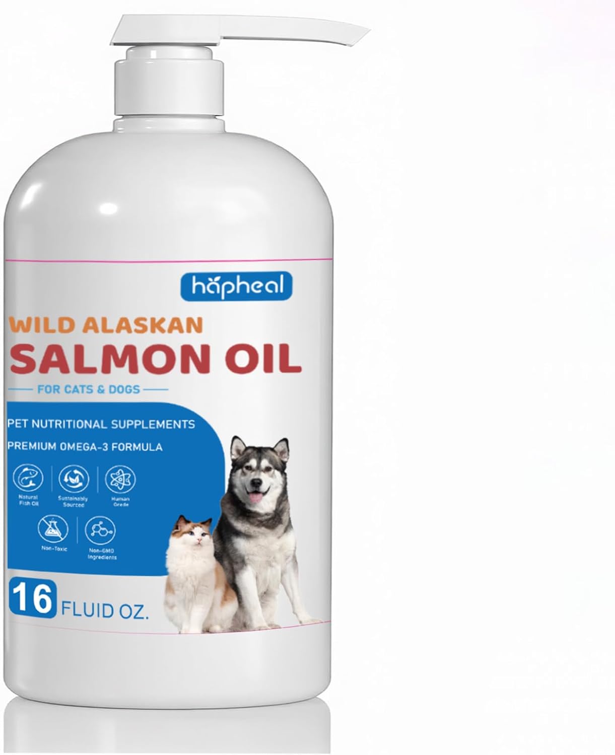 Wild-Caught Salmon Oil for Dogs & Cats - Omega 3 EPA DHA,Fish Oil Liquid Supplement for Skin & Coat, Joint & Bone Health (8 FLOZ) - Image 12