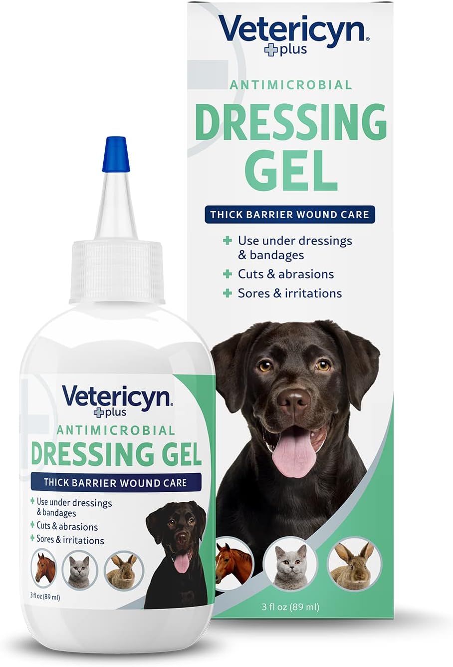 Vetericyn Plus Wound Dressing Gel for Animals 3 Ounces front view