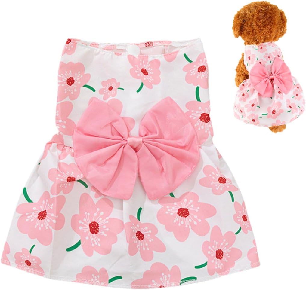 Dog Dress,1PC Dog Dresses with Cute Bowknot,Summer Dogs Clothes Pet Princess Dresses for Chihuahua Yorkies Puppies Cat Outfit - Image 14