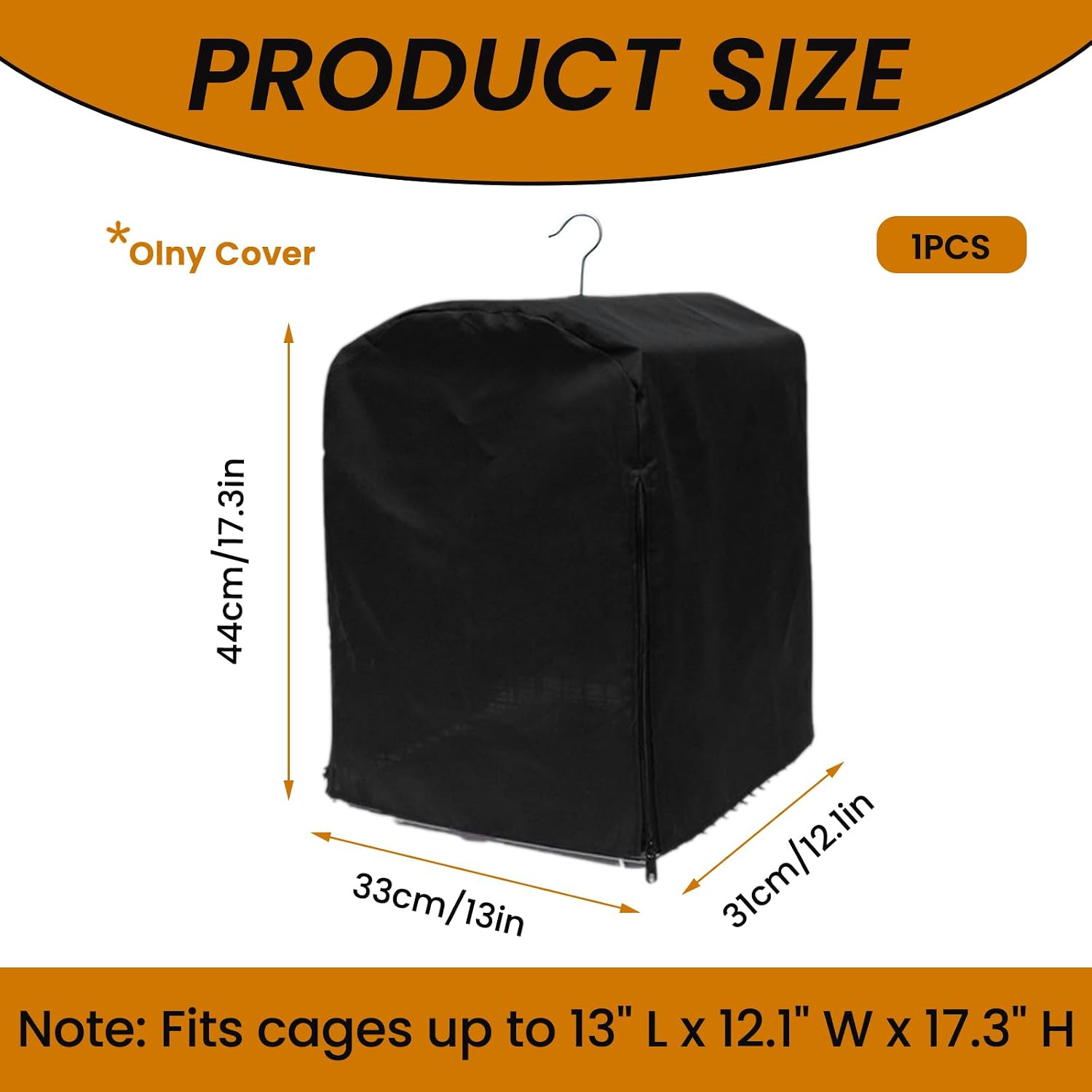 Wzttdm good night birdcage shield with zippers unzipped showing front access