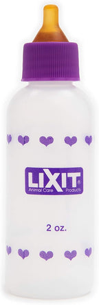 Included rubber nipples for Lixit puppy and kitten nursing kit