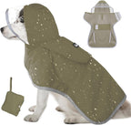 Lukovee Dog Raincoat - Lightweight Hooded Dog Rain Coat for Large Medium Small Dogs, Adjustable Poncho Jacket with Reflective Stripes & Built-in Storage Pocket (Green, Small) - Image 9