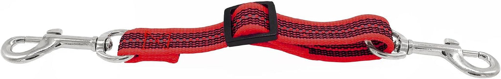 Dog prong collar backup safety strap with reflective stripes