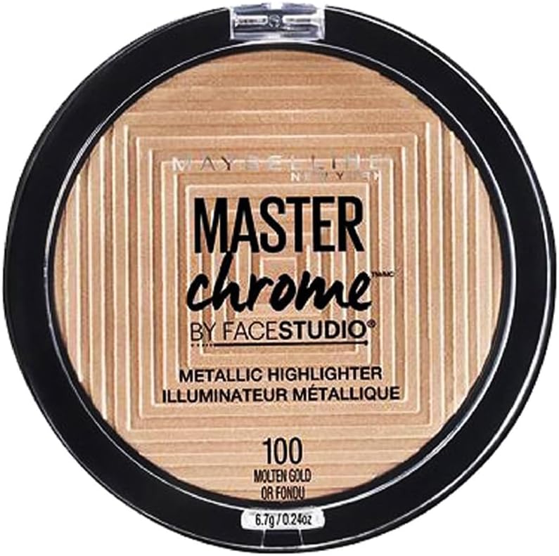 Maybelline New York Face Studio Master Chrome Metallic Highlighter front view compact packaging
