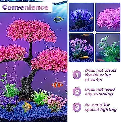 Premium imported artificial aquatic plants arrangement for modern home fish tank landscaping.