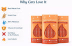 Kitten eating Inaba squeezable chicken treat