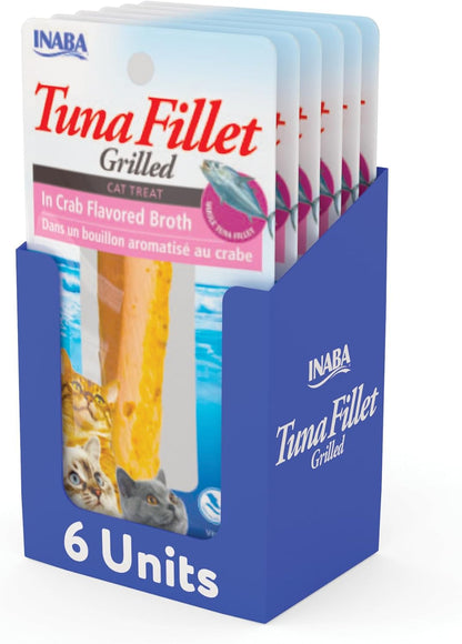 INABA Premium Grilled Tuna Fillet Cat Treats with Vitamin E and Green Tea Extract, 0.52 Ounces Each, Pack of 10, Variety Box - Image 10