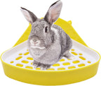 Litewoo Rabbit Litter Box Toilet Bunny Corner Litter Pan Pet Toilet Potty for Guinea Pigs Hamster Chinchilla Ferret Rabbit Small Animal (Blue) - Image 9