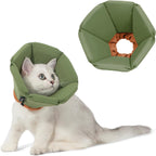 Cat Cone Collar Soft - Adjustable Recovery Collar for Cats & Small Dogs,Cute Waterproof E-Colar to Stop Licking & Scratching After Surgery Elizabethan Neck Cone(Yellow,L) - Image 11