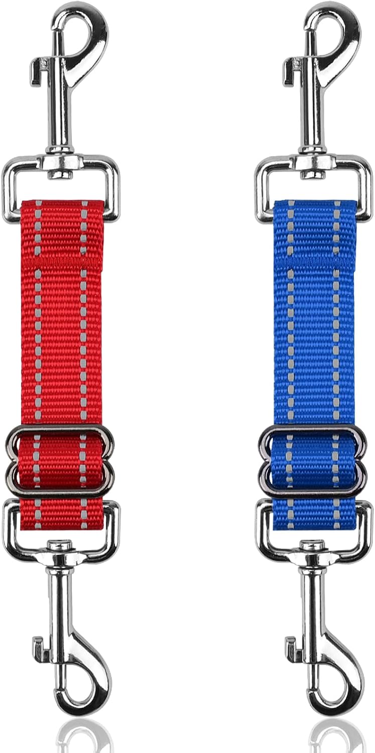 YUEPET 2 Pack 8.3 Inches Metal Dog Collar Safety Clips Heavy Duty Duble Ended Doggie Harness Collar Connector Stainless Steel Backup Clip for Dogs - Image 10