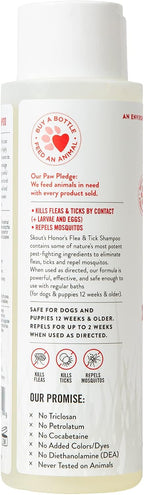Skout's Honor peppermint and cedarwood dog shampoo ingredients label