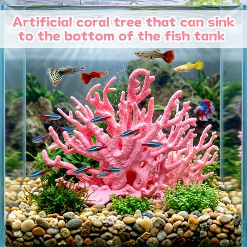 Packaging content showing the matching two pack set of pink artificial corals