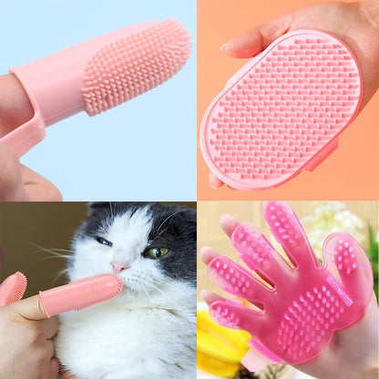 Heavy duty pet nail clipper and smoothing file included in the small animal grooming set.