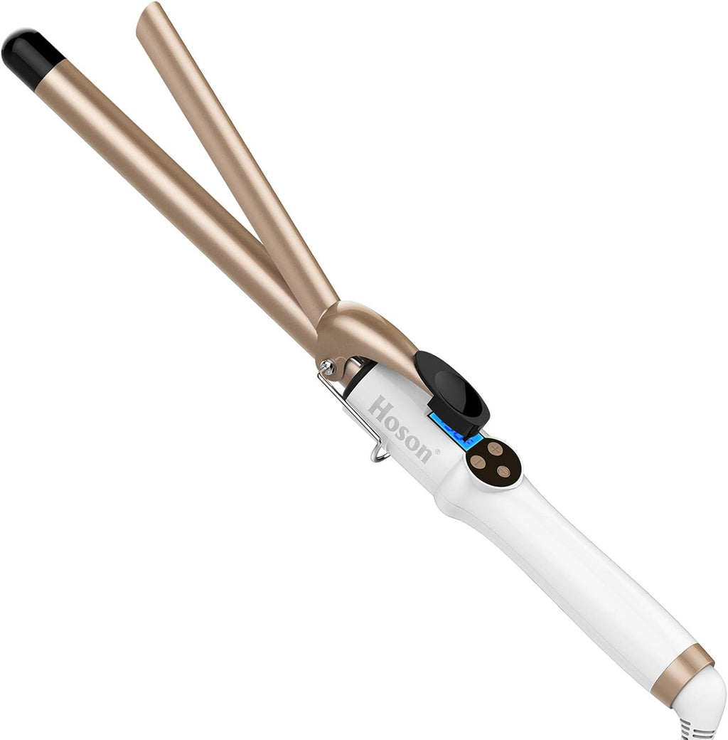 Hoson professional 3/4 inch curling iron front view with gold finish