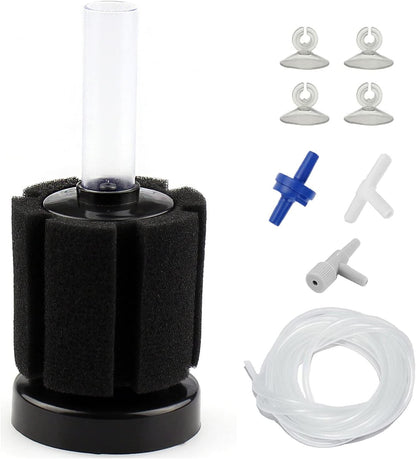 AQUANEAT aquarium air powered sponge filter front view in packaging