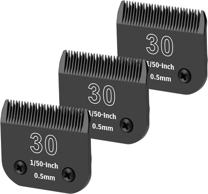 3 Pack 7FC Detachable Dog Grooming Steel Blades,Compatible with Andis,Oster A5,Wahl KM-10 Series,Cut Length 1/8" 3.2MM Black - Image 13