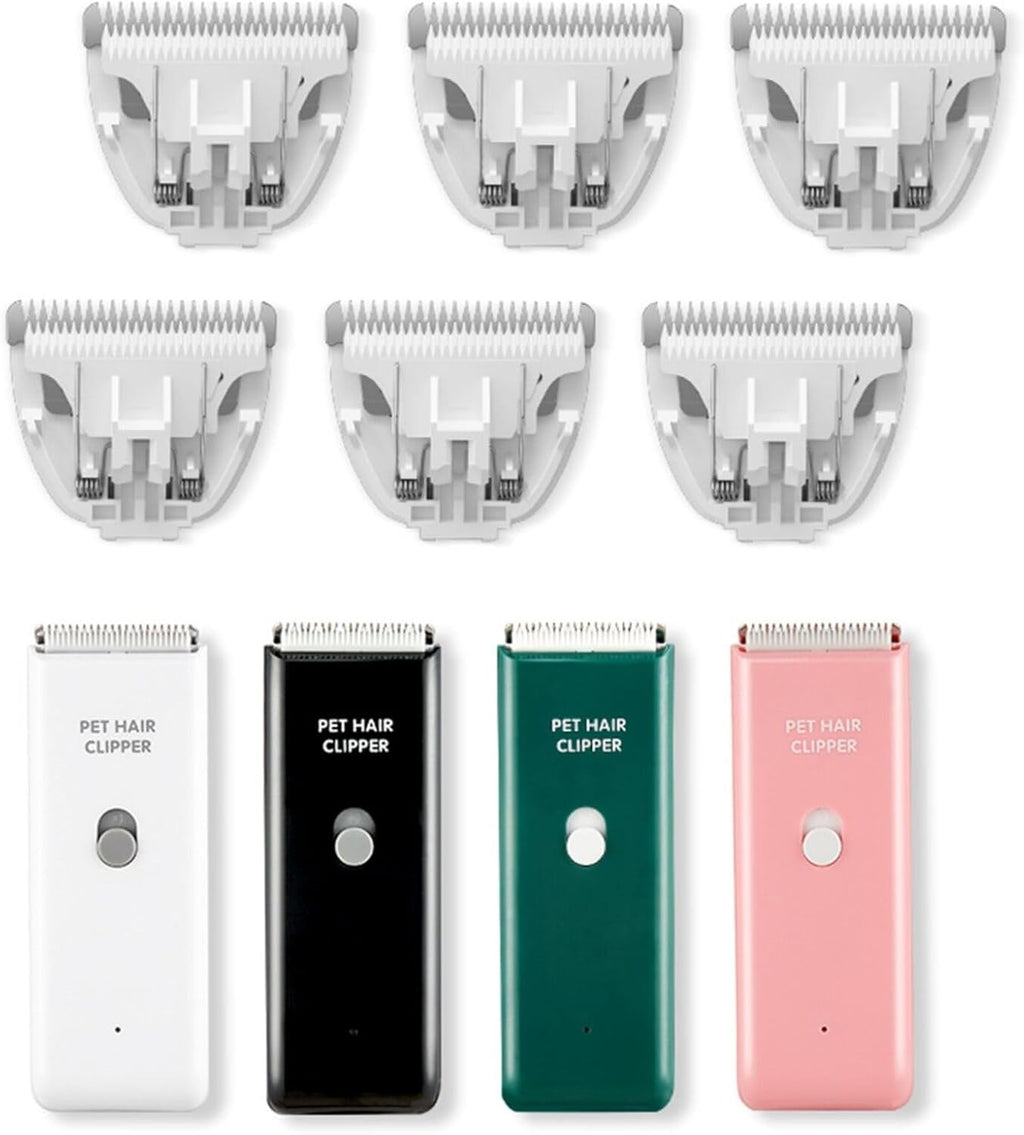 Tileon ceramic pet trimmer replacement blades close up showing R shaped safety tips