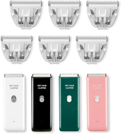 Tileon ceramic pet trimmer replacement blades close up showing R shaped safety tips