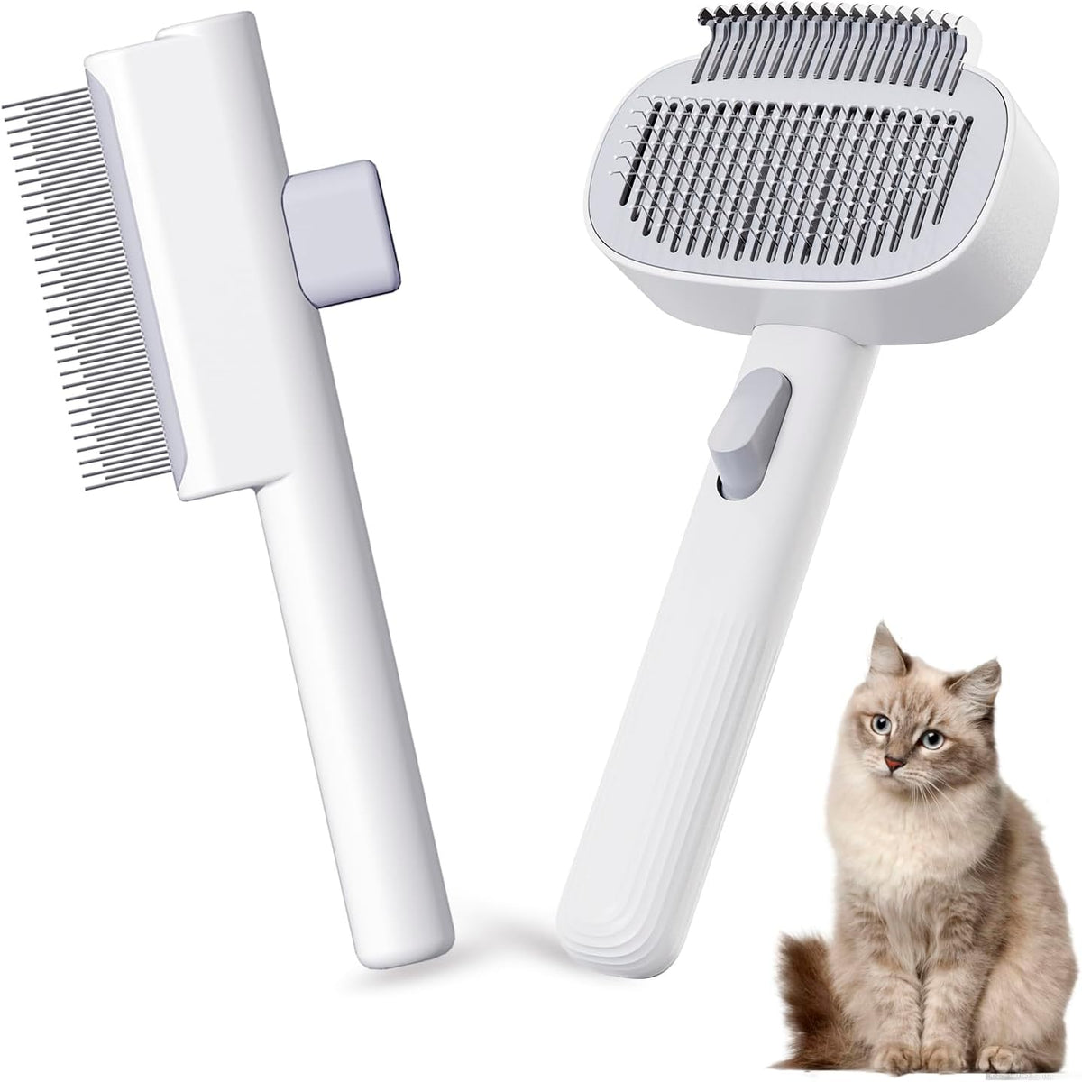 Lgyjqtcmg pet grooming combo brush front view