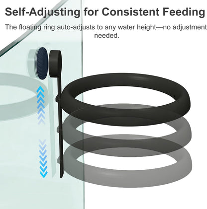 Daelala four point seventy two inch aquarium food ring top view setup