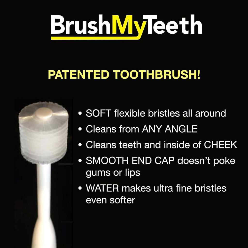 Brush My Teeth dog toothbrush showing 360 degree coverage