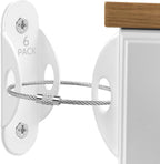 Guirnd furniture anchors 6 pack front view showing premium stainless steel safety straps for baby proofing.