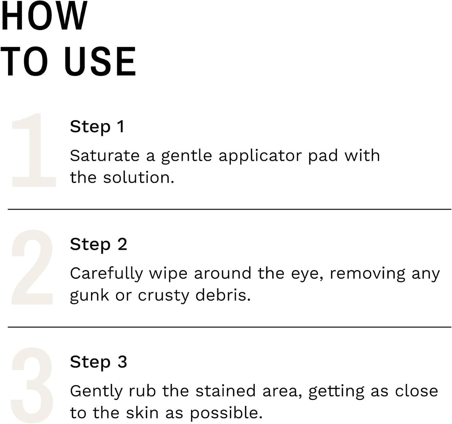 Professional breeder recommended cat eye stain cleanser application visual