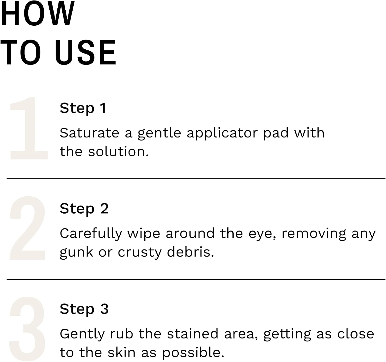 Professional breeder recommended cat eye stain cleanser application visual