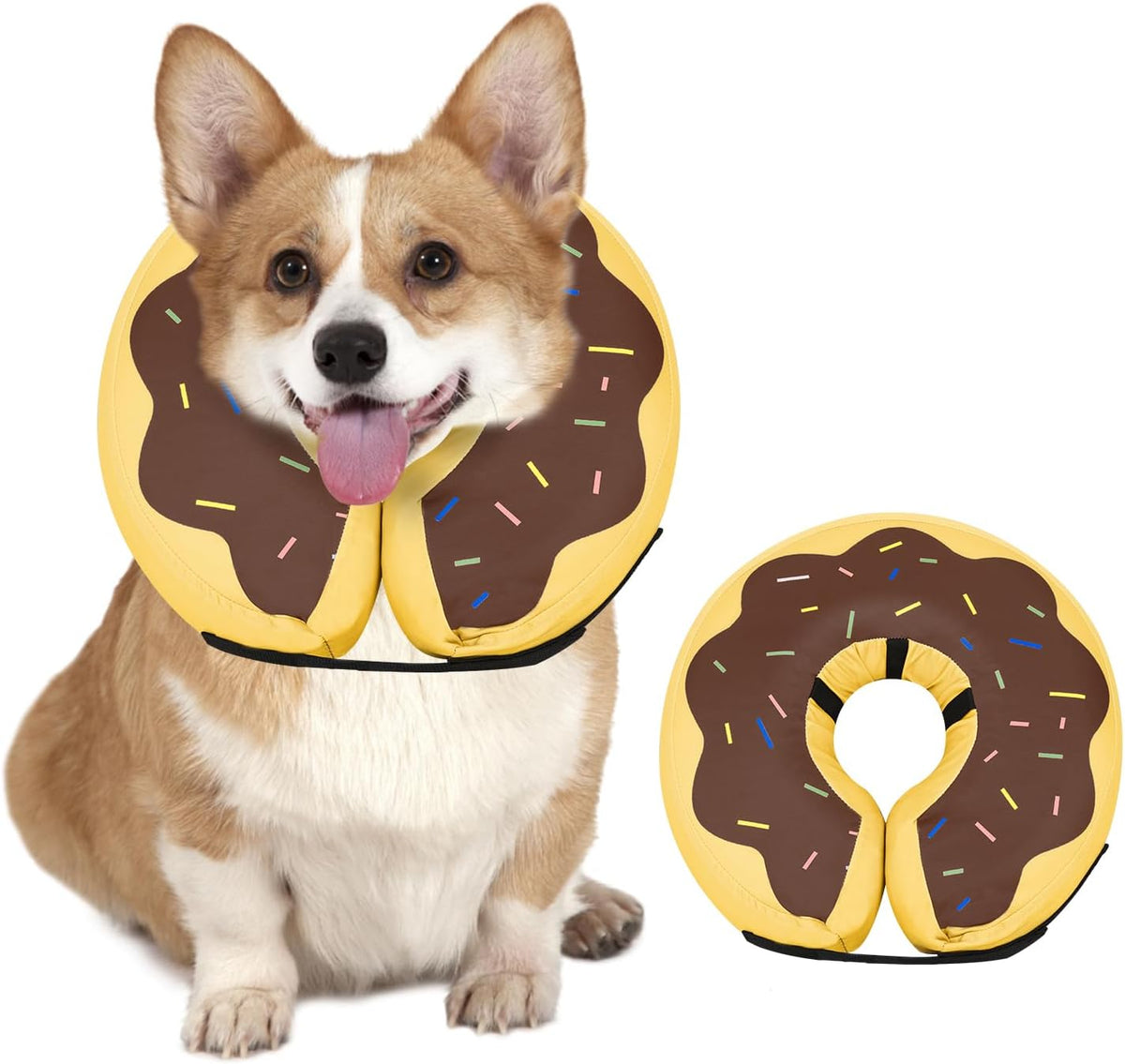 MIDOG Soft Inflatable Dog Cone, Donut E-Collar Alternative for After Surgery, Prevents Licking, Allowing Normal Eating & Vision, Comfortable Recovery Collar for Small Medium Large Dogs & Cats, Red-M - Image 13