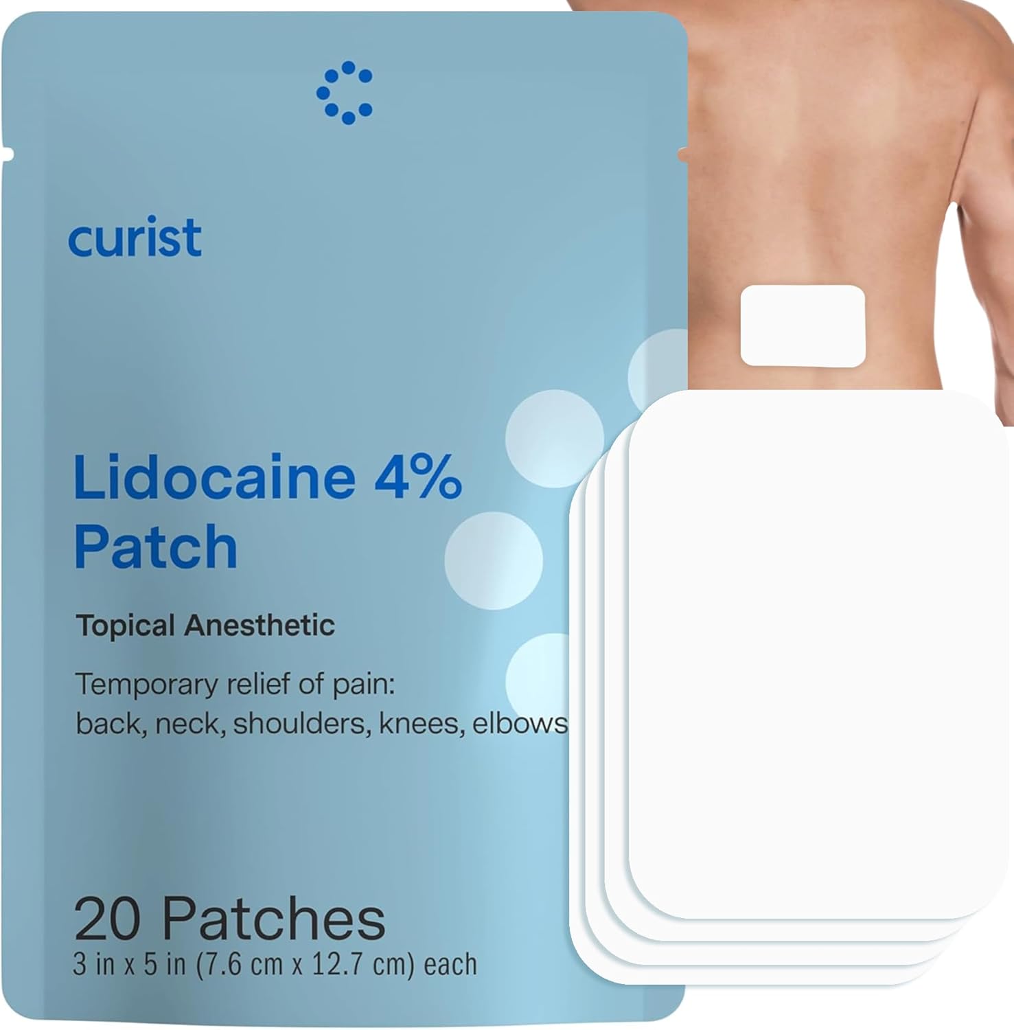 Curist Super Stick Lidocaine Patches front of pack view