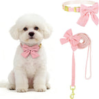 Lwbmg stylish bowtie harness set for small dog daily walking