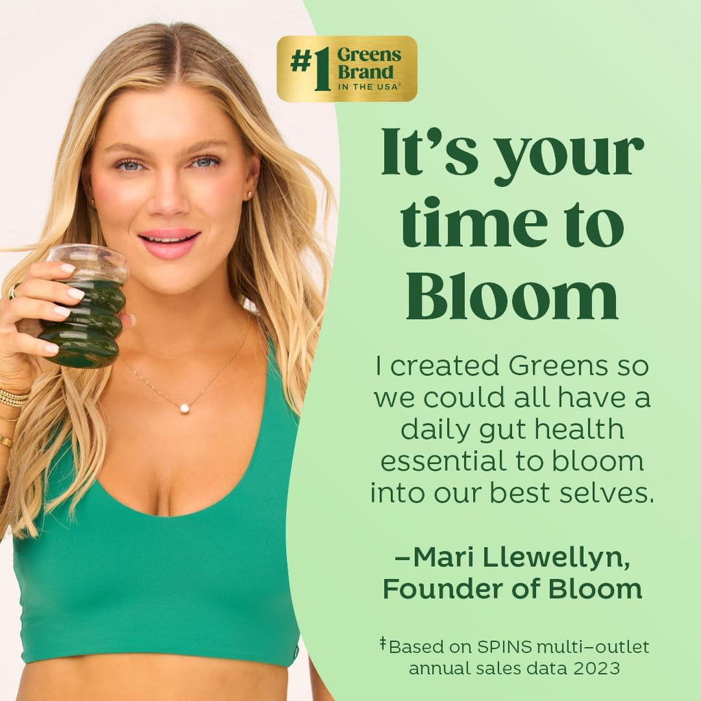 Bloom Nutrition Superfood Greens Powder, Strawberry Kiwi, 30 Servings - Image 6