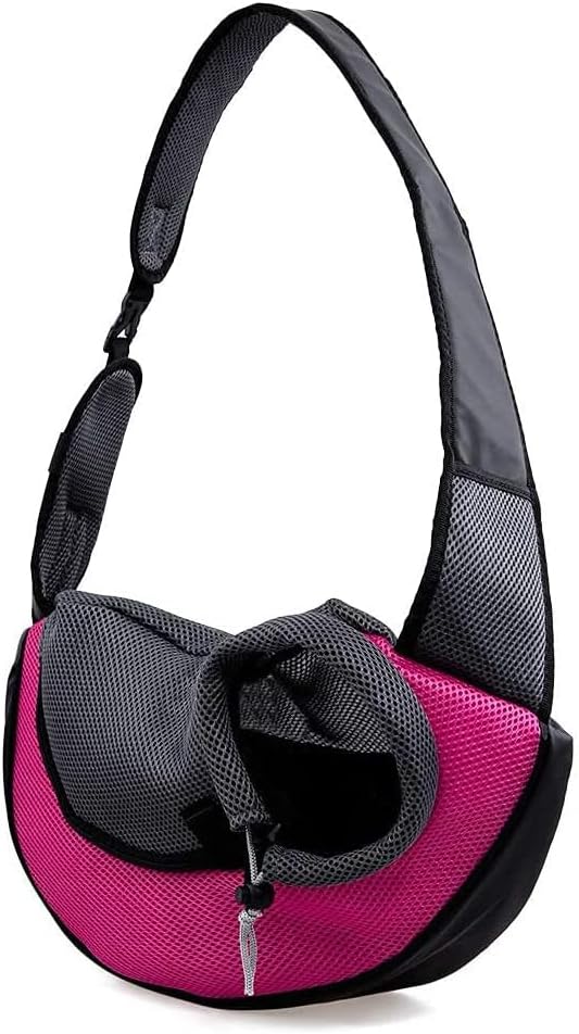 Side profile of Kucehiup pet sling carrier for kittens and puppies