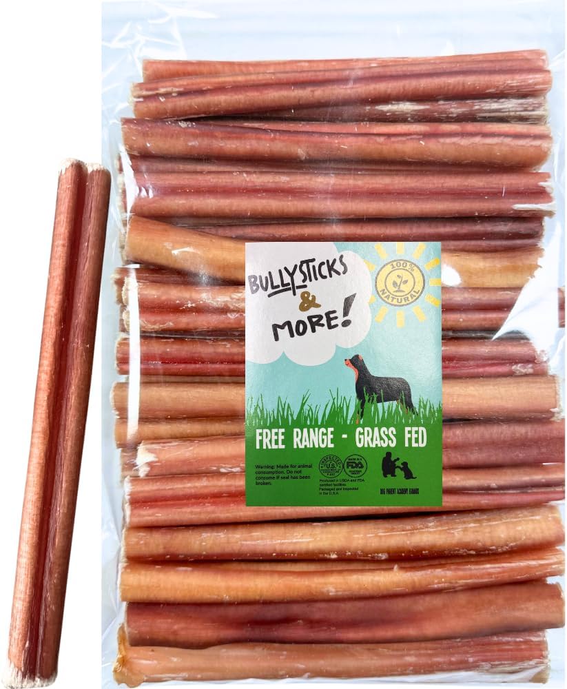 BULLYSTICKS & MORE 12 Inch Bully Sticks (Regular - 8 Pack) | Bully Sticks for Medium Dogs | 100% Grass Fed Beef | Dog Parents Choice Bully Stick Dog Chews | No Hide Bully Bones - Image 9