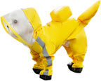 Waterproof Dog Raincoat,Full Coverage 4 Legs Dog Rain Jacket for Small Dogs,Pet Rain Coat with Hood,Reflective Strips&Leash Hole Outdoor Raincoat (Largefor Weight 8.8-11 lb, Strawberry) - Image 9