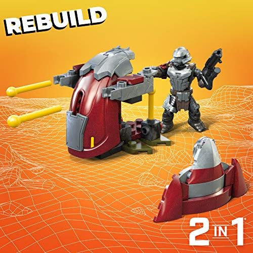 Mega Brands Halo Infinite construction set showcasing the four included articulated micro action figures