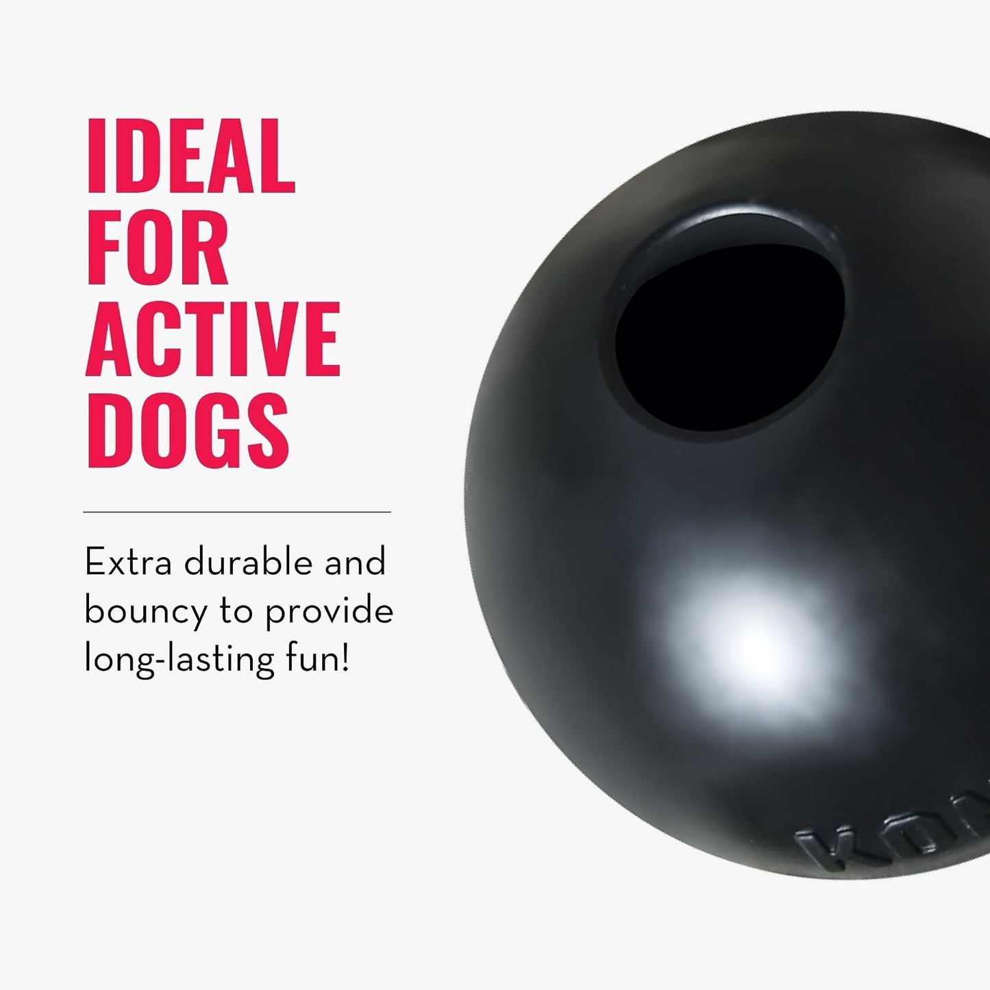 Kong Extreme Ball durable natural rubber texture detail