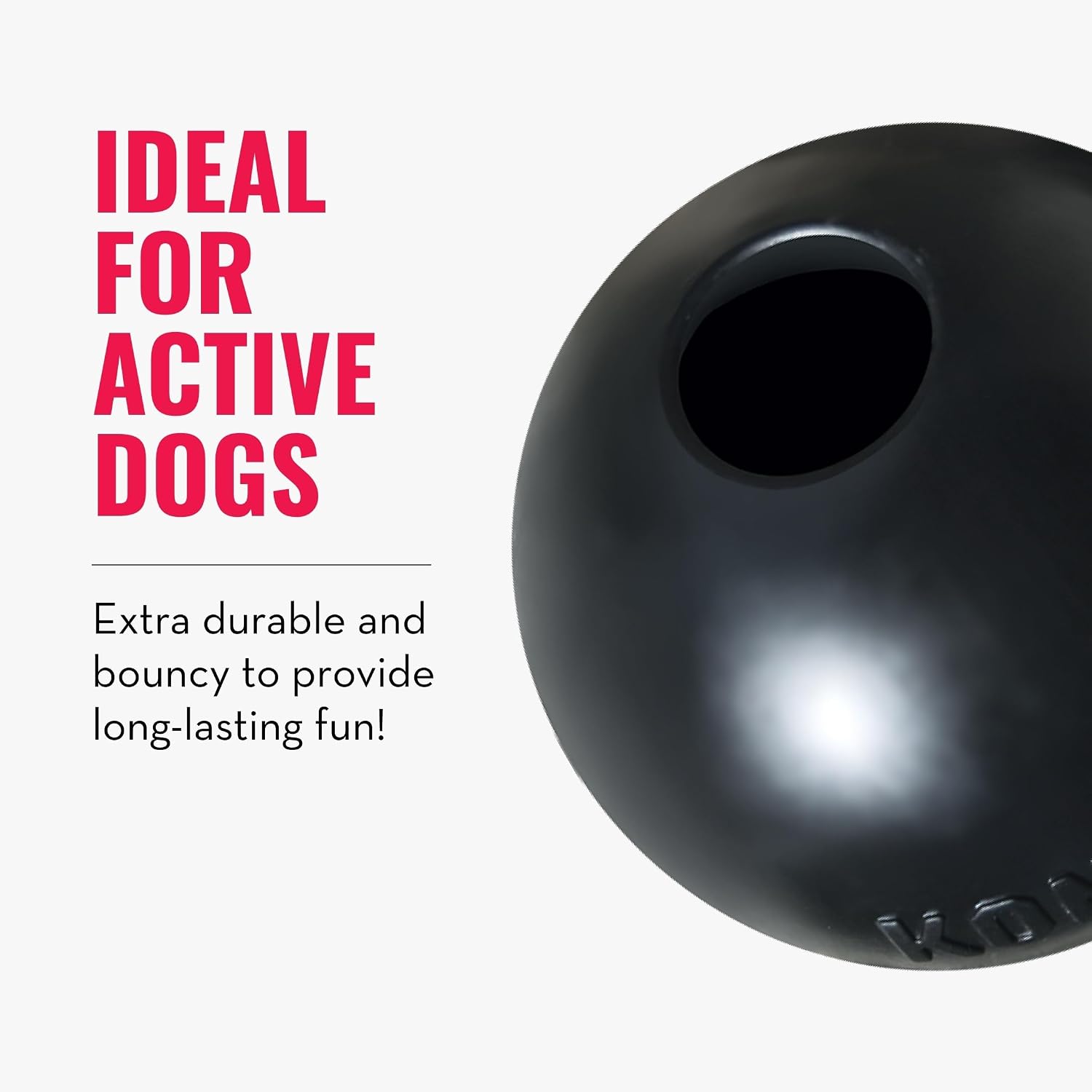 Kong Extreme Ball durable natural rubber texture detail