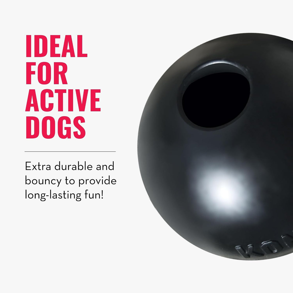 Kong Extreme Ball durable natural rubber texture detail